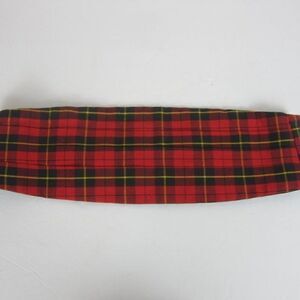 Vintage Lyton's Red Multi Wallace Tartan Plaid Cummerbund